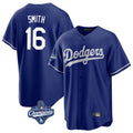 Los Angeles Dodgers #16 Will Smith Player Royal HOLBERT World Series Meet Game Stitched Jerseys