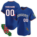 Custom Los Angeles Dodgers Mexico California Patch Vapor Premier Limited Jersey V3 ¨C Royal HOLBERT