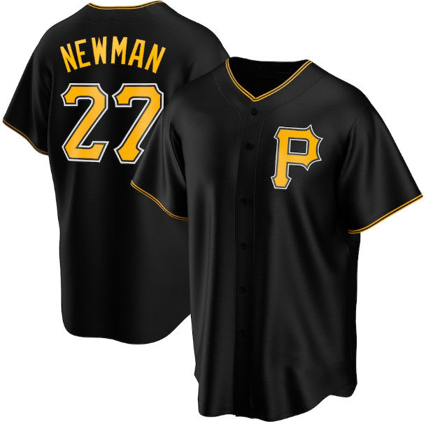 Pittsburgh Pirates #27 Kevin Newman Black HOLBERT Cool Base Stitched Jersey