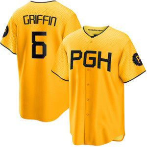 Pittsburgh Pirates #6 Konnor Griffin Yellow HOLBERT City Connect Limited Jersey