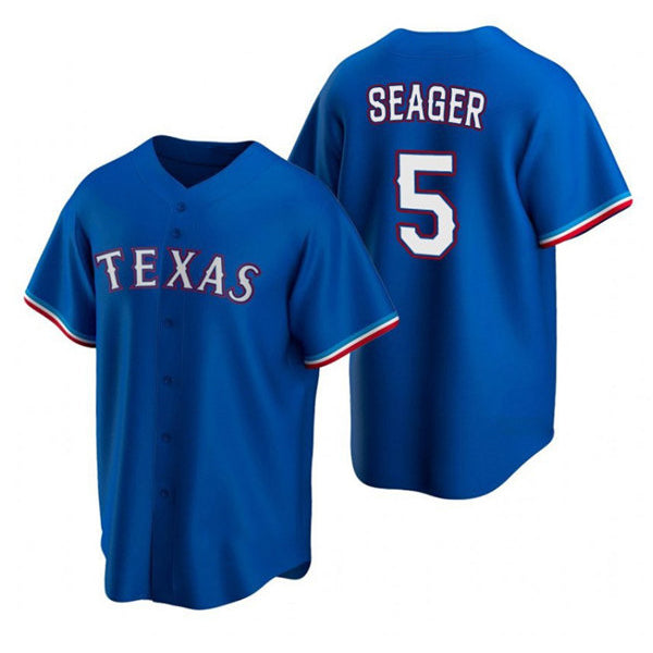 Texas Rangers #5 Corey Seager Blue HOLBERT Cool Base Stitched Jersey
