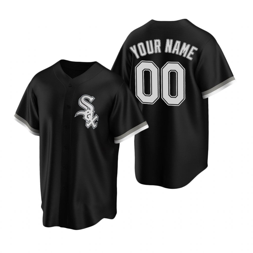 Custom Chicago White Sox Black HOLBERT Stitched Cool Base Jersey