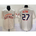 Houston Astros #27 Jose Altuve Cream HOLBERT Throwback Cooperstown Collection Limited Stitched Jersey