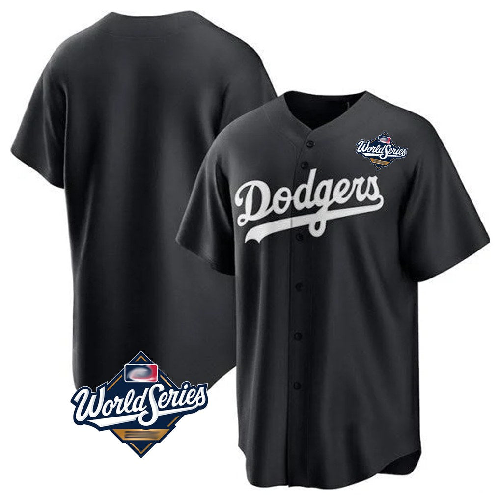Los Angeles Dodgers Blank Player Black HOLBERT Pitch Fashion World Series T-shirt Stitched Jerseys