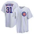 Chicago Cubs #31 Greg Maddux White HOLBERT Home Retired Player Replica Jersey