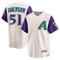 Arizona Diamondbacks #51 Randy Johnson Player Cream HOLBERT Throwback Cooperstown Collection Limited Stitched Jerseys