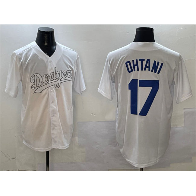 Los Angeles Dodgers #17 Shohei Ohtani White HOLBERT Fashion Cool Base Stitched Jersey
