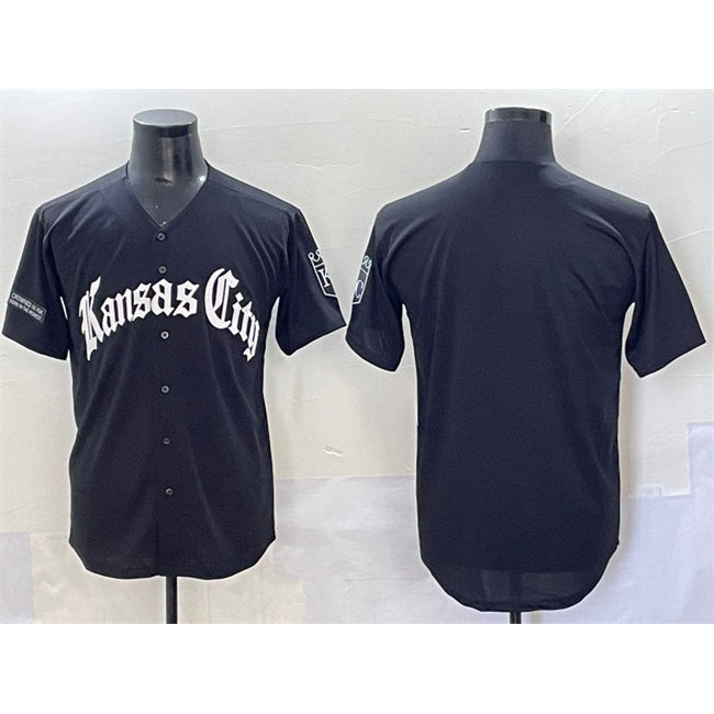 Kansas City Royals Blank Black HOLBERT 'Gothic Crown Edition' Vapor Premier Limited Stitched Jersey