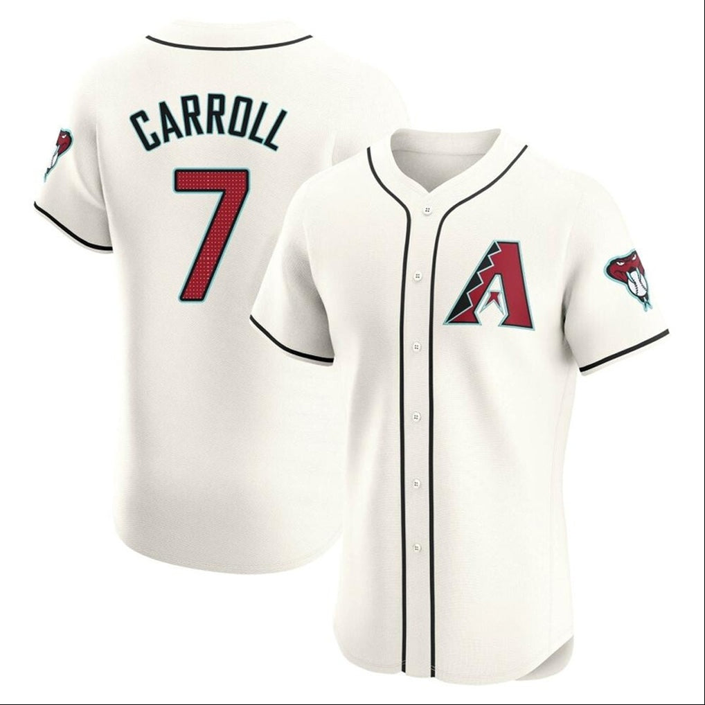 Arizona Diamondbacks #7 Corbin Carroll Player Cream HOLBERT Limited Elite Home Game Stitched Jerseys