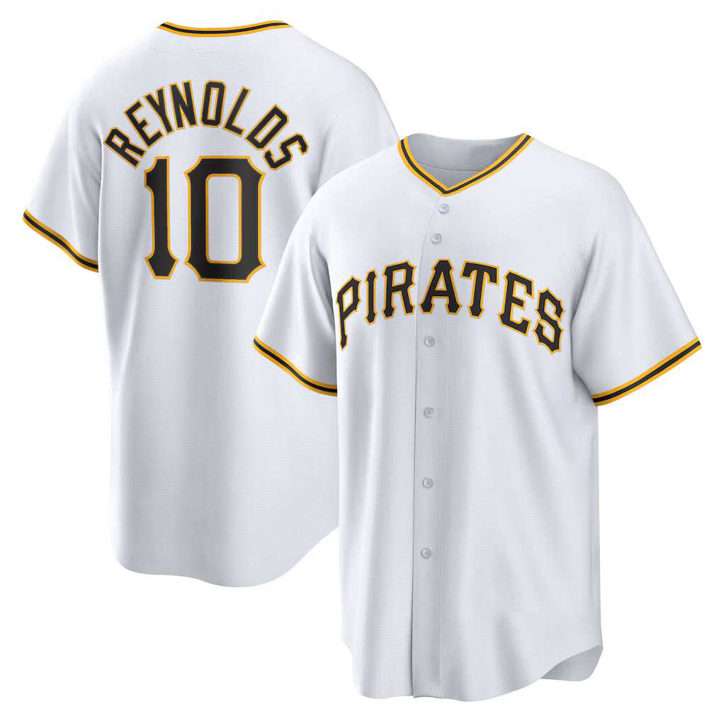 Pittsburgh Pirates #10 Bryan Reynolds White HOLBERT Replica Player Jersey