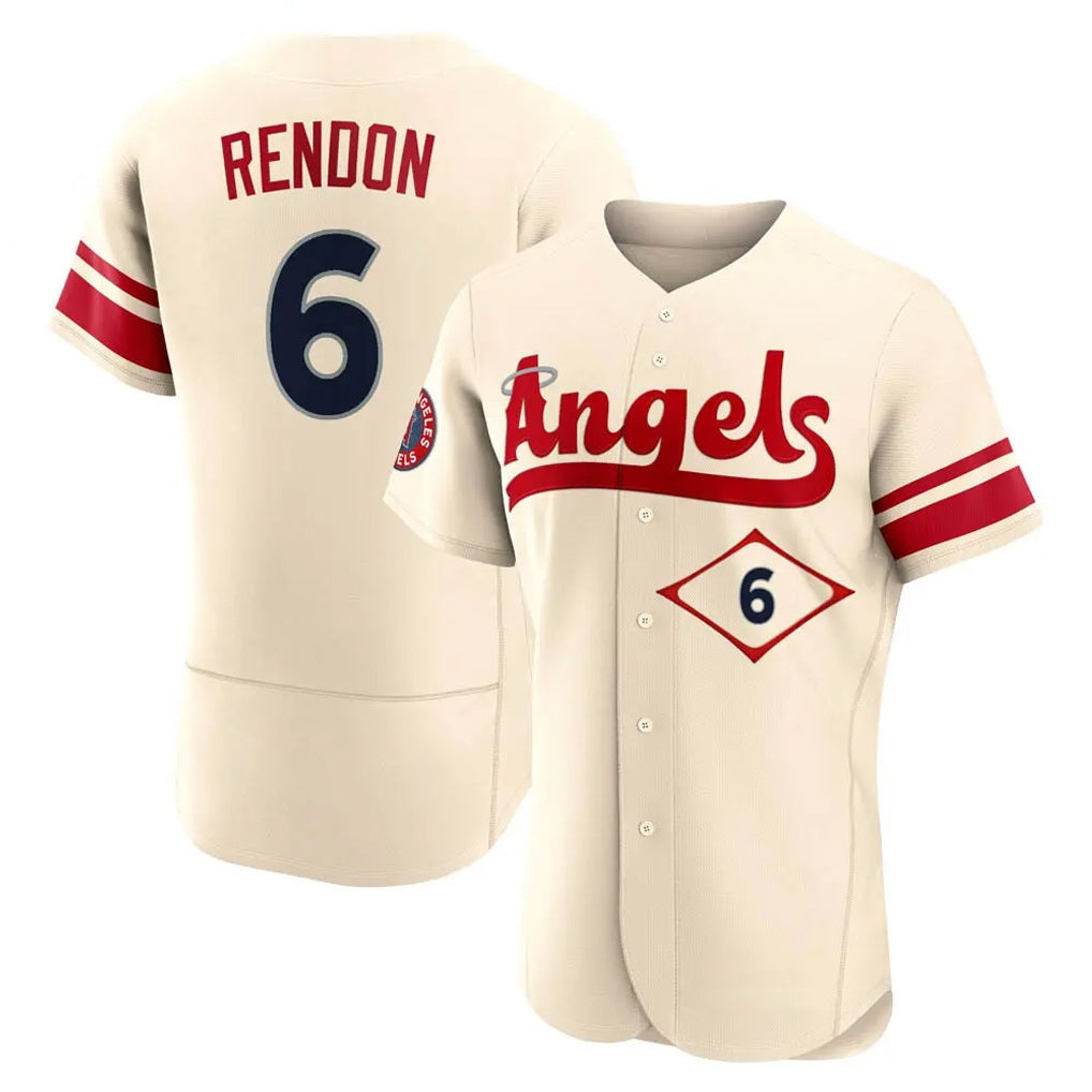 Los Angeles Angels #6 Anthony Rendon Player Cream HOLBERT City Connect Limited ELite Home Stitched Jerseys