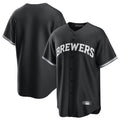 Milwaukee Brewers Blank Player Black HOLBERT Game Home Stitched Jerseys