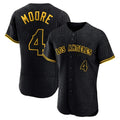 Los Angeles Angels #4 Christian Moore Player Black HOLBERT Snake Skin City Limited Elite Home Stitched Jerseys