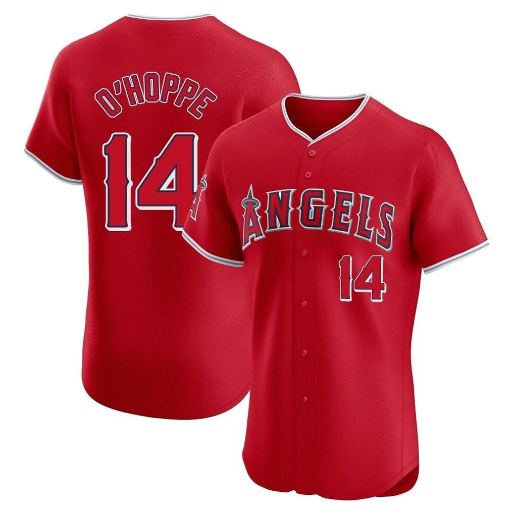 Los Angeles Angels #14 Logan O'Hoppe Player Red HOLBERT Home Limited Elite Stitched Jerseys