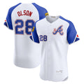 Atlanta Braves #28 Matt Olson White HOLBERT City Connect Elite Jersey 2