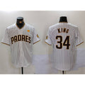 San Diego Padres #34 Michael King White HOLBERT With PS Patch Cool Base Stitched Jersey