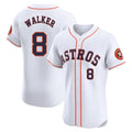 Houston Astros #8 Christian Walker Player White HOLBERT Limited Elite Home Stitched Jerseys