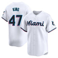 Miami Marlins #47 John King Player White HOLBERT Home Limited Stitched Jerseys