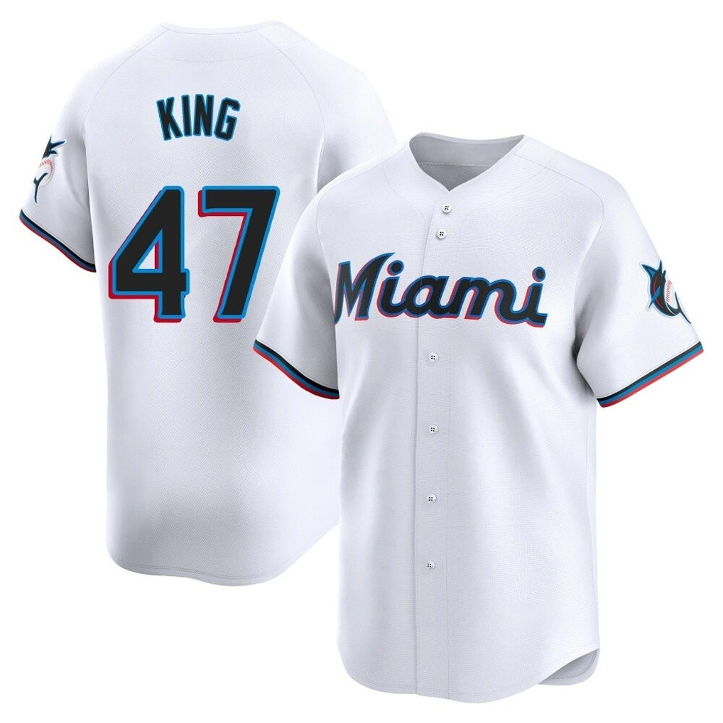 Miami Marlins #47 John King Player White HOLBERT Home Limited Stitched Jerseys
