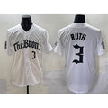 New York Yankees #3 Babe Ruth White HOLBERT 'Gothic Legacy Edition' Vapor Premier Limited Stitched Jersey