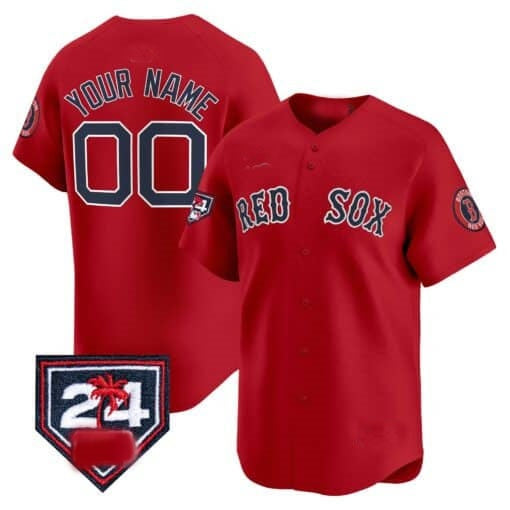 Custom Boston Red Sox 2024 Spring Training Patch Vapor Premier Limited Jersey ¨C Red HOLBERT