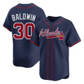 Atlanta Braves #30 Drake Baldwin Player Navy HOLBERT Limited Home Game Stitched Jerseys
