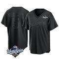 Los Angeles Dodgers #5 Freddie Freeman Player Black HOLBERT World Series Pitch Fashion T-shirt Stitched Jerseys