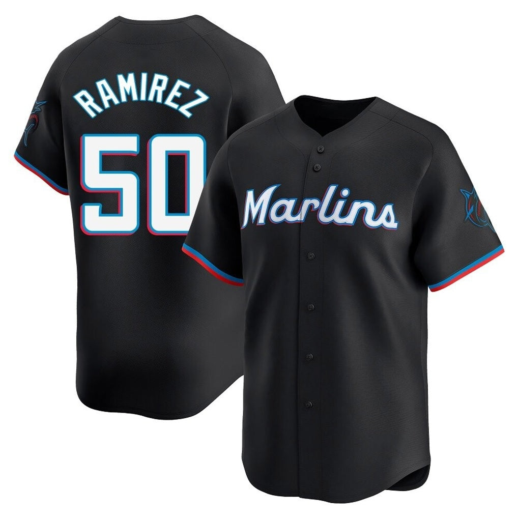 Miami Marlins #50 Agustin Ramirez Player Black HOLBERT Home Limited Stitched Jerseys