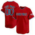 Custom Cleveland Guardians Active Player Red HOLBERT Alternate Limited Stitched Jersey