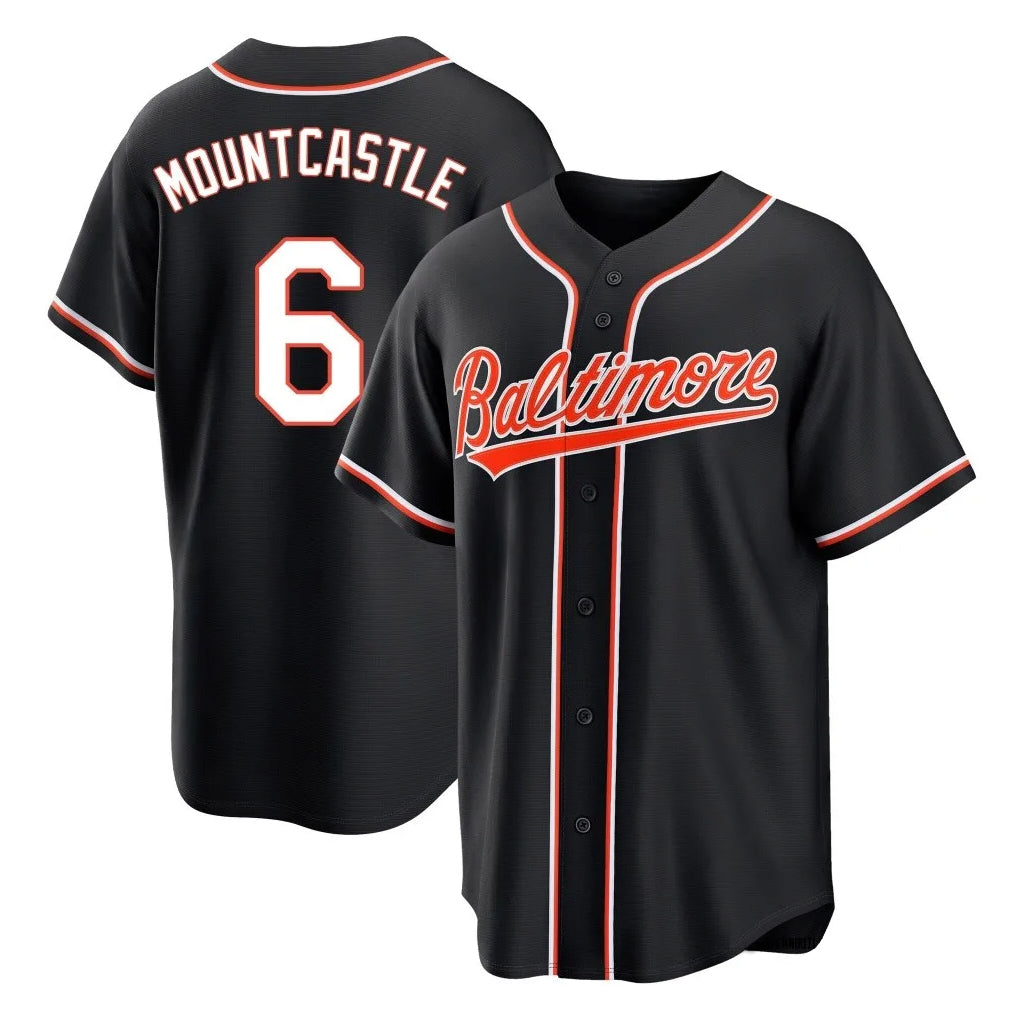 Baltimore Orioles #6 Ryan Mountcastle Player Black HOLBERT Out Home Game Stitched Jerseys