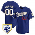 Custom Los Angeles Dodgers 2024 Jackie Robinson Patch Vapor Premier Limited Jersey ¨C Royal HOLBERT