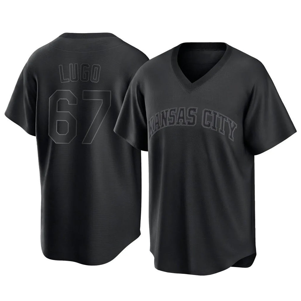Kansas City Royals #67 Seth Lugo Player Black HOLBERT Fashion Game Stitched Jerseys