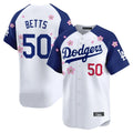 Los Angeles Dodgers #50 Mookie Betts Player White-Royal HOLBERT Tokyo Series Vapor Premier Limited Stitched Jerseys