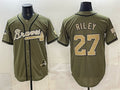 Atlanta Braves #27 Austin Riley Olive HOLBERT 2026 Armed Forces Day Stitched Jersey