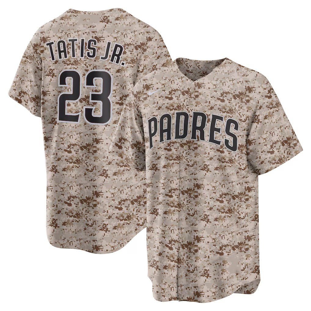 San Diego Padres #23 Fernando Tatis Jr. Camo HOLBERT USMC Alternate Replica Player Jersey