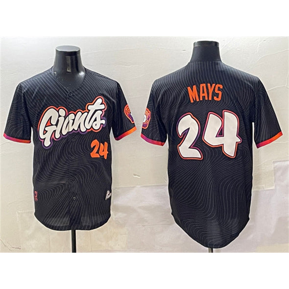 San Francisco Giants #24 Willie Mays Anthracite HOLBERT 2025 City Connect Limited Stitched Jersey
