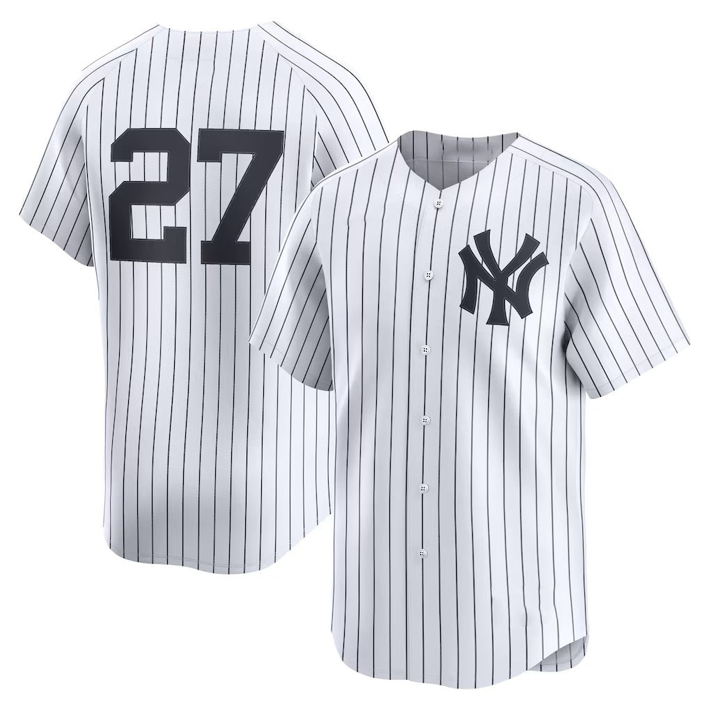 New York Yankees #27 Giancarlo Stanton White HOLBERT Home Limited Player Jersey 2