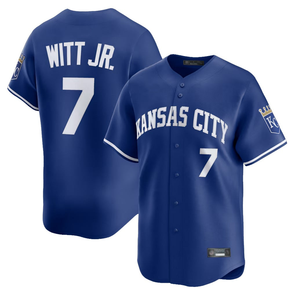 Kansas City Royals #7 Bobby Witt Jr. Player Royal HOLBERT Limited Home Stitched Jerseys