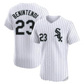 Chicago White Sox #23 Andrew Benintendi Player White HOLBERT Stripe Limited Elite Home Stitched Jerseys