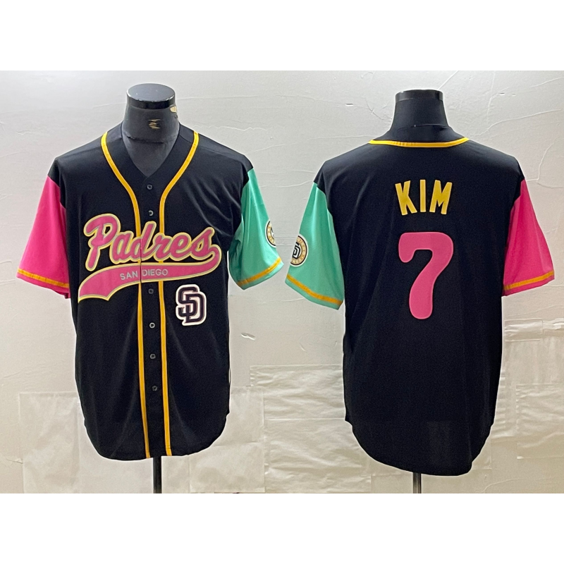 San Diego Padres #7 Ha Seong Kim Black HOLBERT NEW 2023 City Connect Cool Base Stitched Jersey