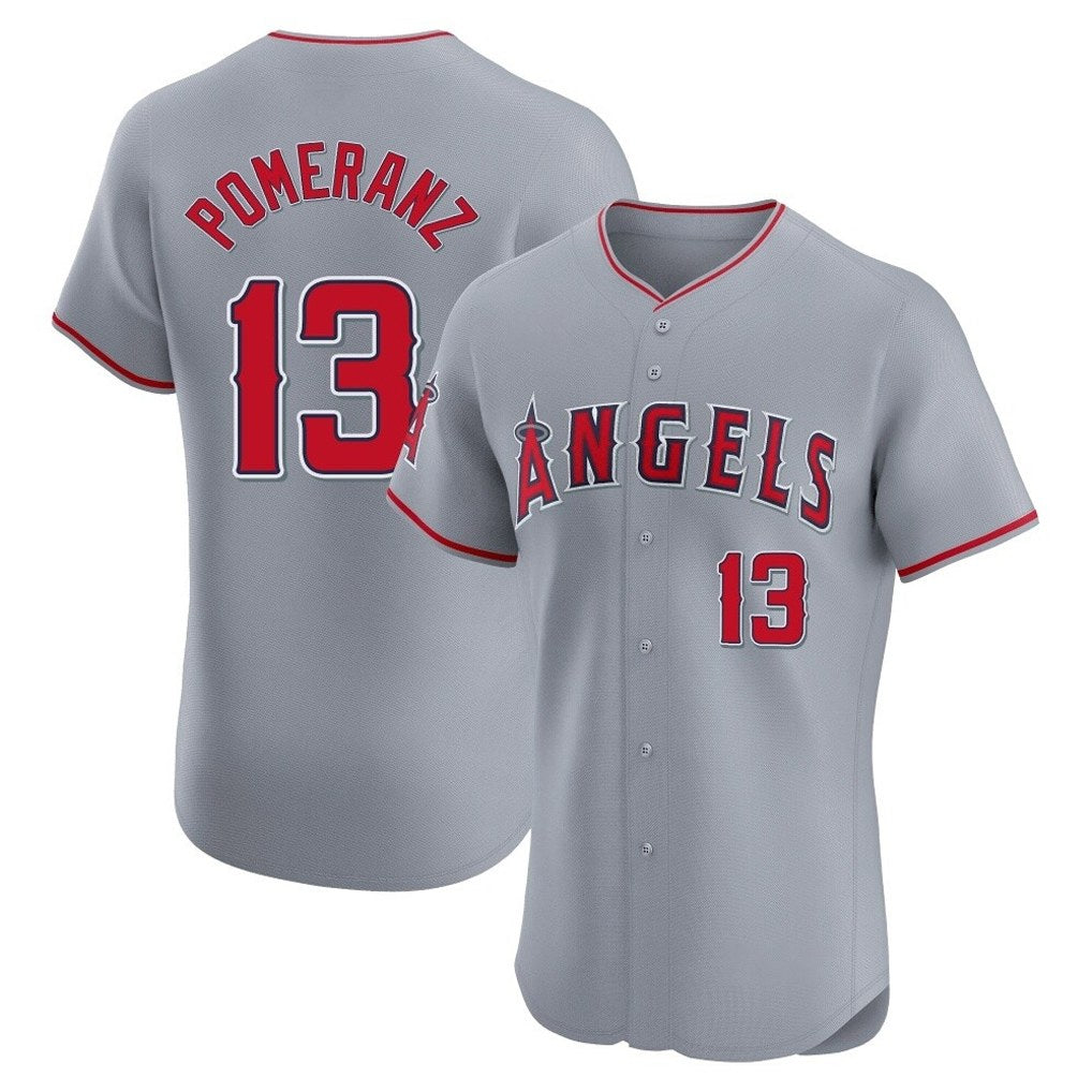 Los Angeles Angels #13 Drew Pomeranz Player Gray HOLBERT Home Limited Elite Stitched Jerseys