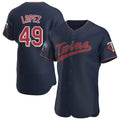 Minnesota Twins #49 Pablo Lopez Player Navy HOLBERT60th Home Limited Elite Stitched Jerseys