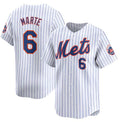 New York Mets #6 Starling Marte White HOLBERT 2024 Home Limited Stitched Jersey