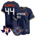 Houston Astros #44 Yordan Alvarez Player Navy HOLBERT City Connect Texas Patch Vapor Premier Limited Home Stitched Jerseys