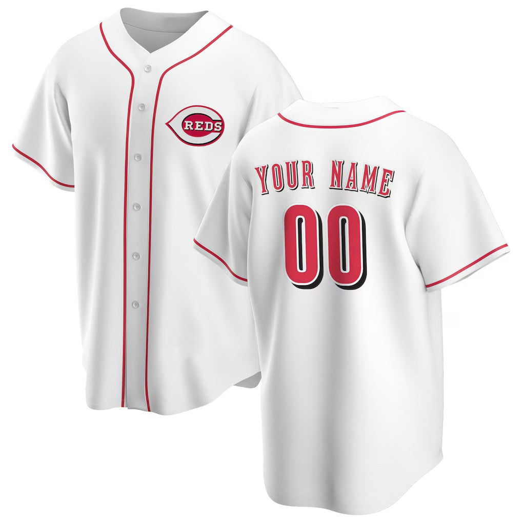 Custom Cincinnati Reds White HOLBERT Home Replica Jersey