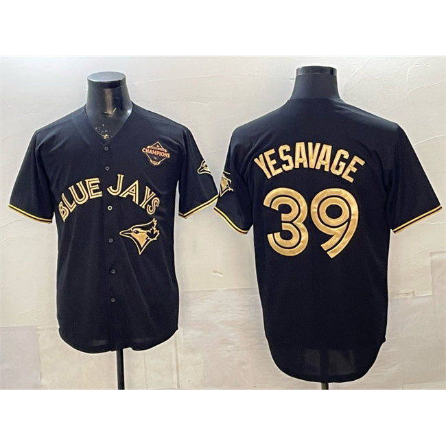 Toronto Blue Jays #39 Trey Yesavage Black Gold HOLBERT 2025 American League Champions Limited Stitched Jersey