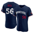 Minnesota Twins #56 Josh Bell Player Navy HOLBERTReplica Home Limited Elite Stitched Jerseys