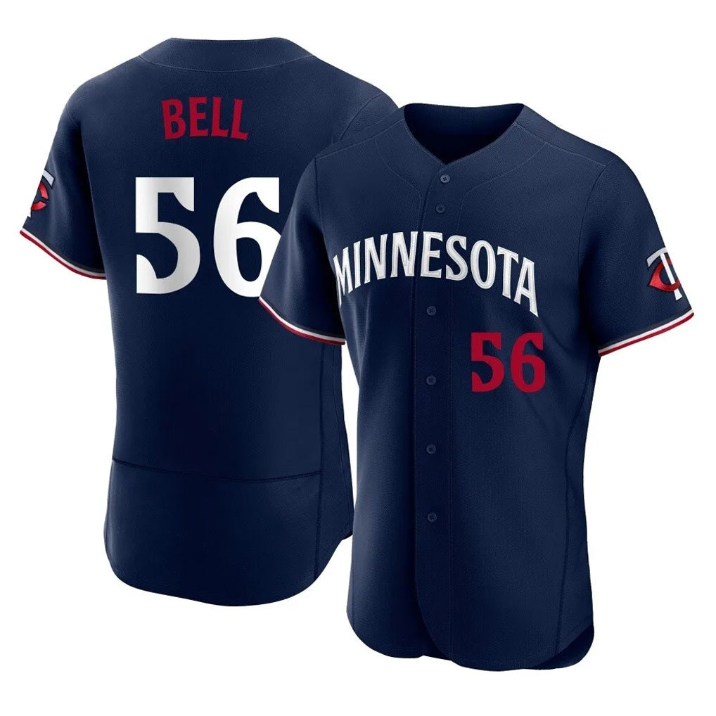 Minnesota Twins #56 Josh Bell Player Navy HOLBERTReplica Home Limited Elite Stitched Jerseys