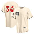 Texas Rangers #34 Nolan Ryan Cream HOLBERT 2023 City Connect Cool Base Stitched Jersey