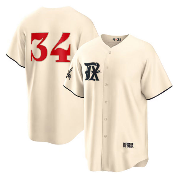 Texas Rangers #34 Nolan Ryan Cream HOLBERT 2023 City Connect Cool Base Stitched Jersey